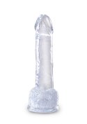 King Cock 7 Inch Cock w Balls Transparent Pipedream