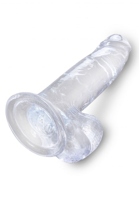 King Cock 7 Inch Cock w Balls Transparent Pipedream