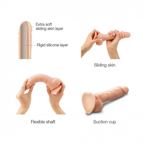 SLIDING SKIN REALISTIC DILDO VANILLA XL Strap-on-me