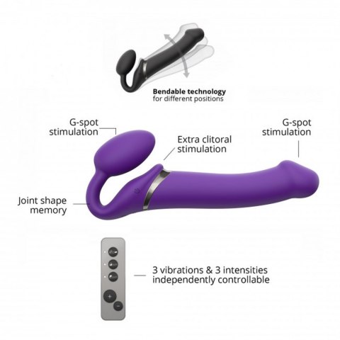 VIBRATING STRAP-ON - L - PURPLE Strap-on-me