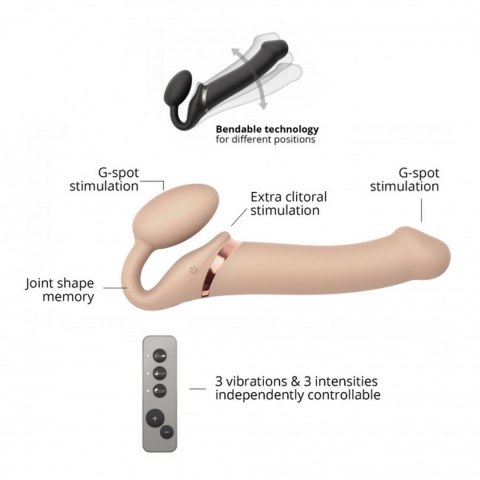 VIBRATING STRAP-ON - L - VANILLA Strap-on-me