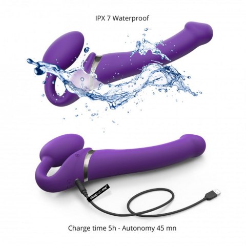 VIBRATING STRAP-ON - M - PURPLE Strap-on-me