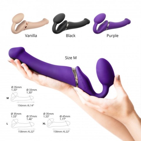 VIBRATING STRAP-ON - M - PURPLE Strap-on-me