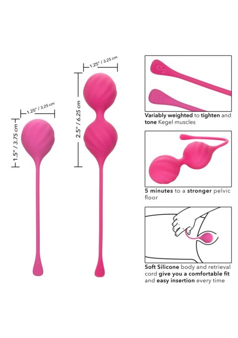 Kegel Training 2 Pcs Pink Calexotics