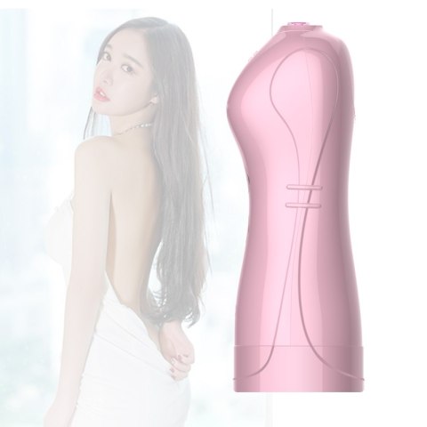 Masturbator-Vibrating and Flashing Masturbation Cup USB 7+7 Function / Talk Mode (Pink) B - Series Fox