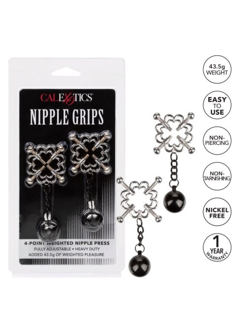 4-Point Weighted Nipple Press Metal Calexotics