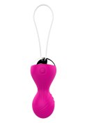 Kulki-Vibrating Silicone Kegel Balls USB 10 Function / Remote control -Pink B - Series Magic