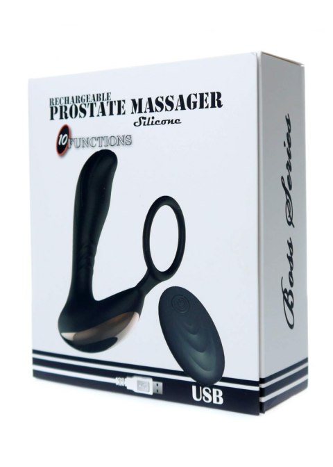 Stymulator-Prostate Massager with Ring USB 10 Function / Remote Control B - Series Magic