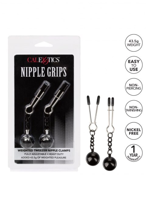 Weighted Tweezer NippleClamps Metal Calexotics