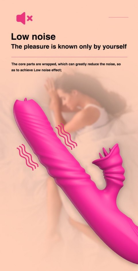 Wibrator-Angelia USB 3 functions of thrusting / 20 vibrations Pink B - Series Lyla