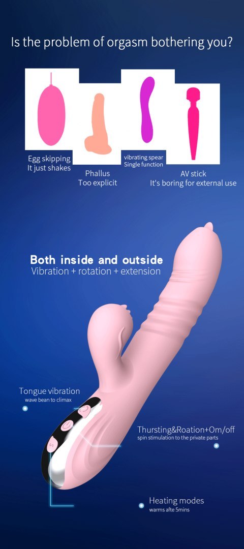 Wibrator-Fairy USB 3 functions of thrusting / 20 vibrations B - Series Lyla