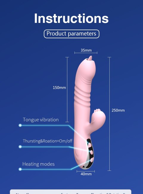 Wibrator-Fairy USB 3 functions of thrusting / 20 vibrations B - Series Lyla