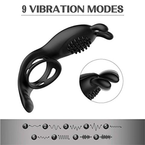 RabbitVibration Cock Ring with remote B - Series Cute