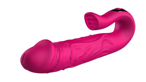 Realistic Tongue Stimulating Dildo Vibrator B - Series Cute