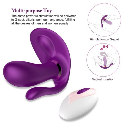 Remote wearable vibrator PURPLE B - Series Cute