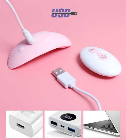 Ultrathin Wearable remote mini vibe PINK B - Series Cute