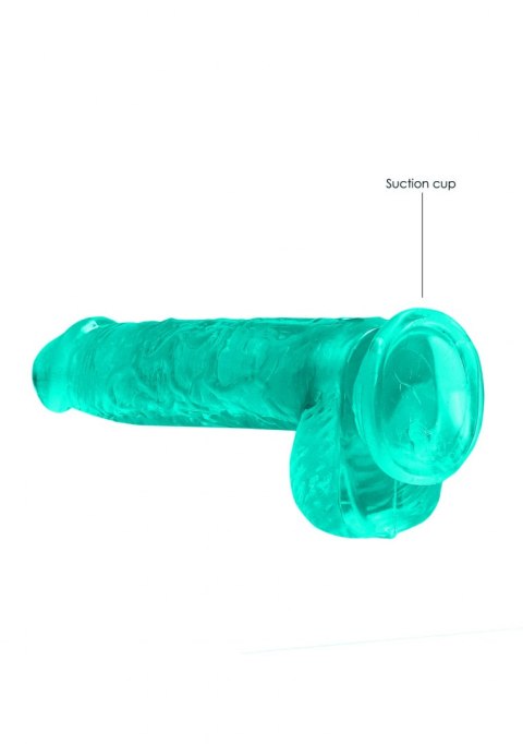 6"""" / 15 cm Realistic Dildo With Balls - Turquoise RealRock