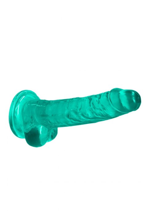 7"""" / 19 cm Realistic Dildo With Balls - Turquoise RealRock