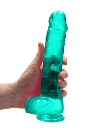 9"""" / 25 cm Realistic Dildo With Balls - Turquoise RealRock