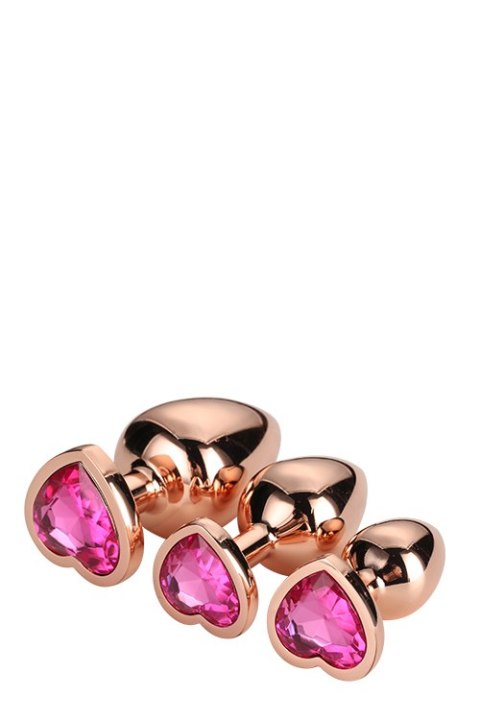 GLEAMING LOVE ROSE GOLD PLUG SET Dream Toys