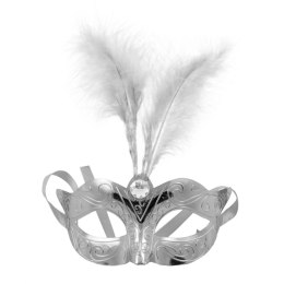 Maska-Venetian Mask Silver Kinky Pleasure