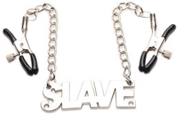 Enslaved Slave Nipple Clamps with Chain Master Series