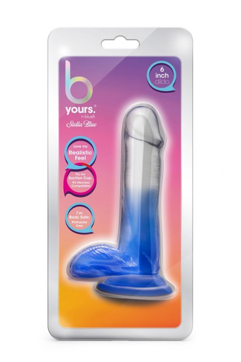 B YOURS STELLA BLUE 6 INCH DILDO BLUE Blush