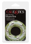 Steel Beaded Silicone Ring XL Transparent Calexotics