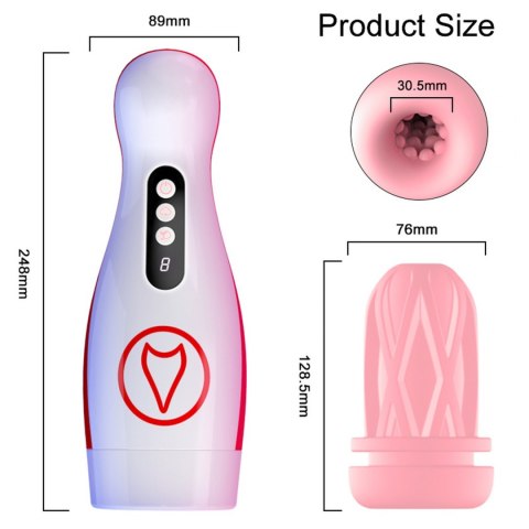 Masturbator - Vibrating Masturbation Cup , 7 Suction Power, 7 Vibration Setting B - Series Fox