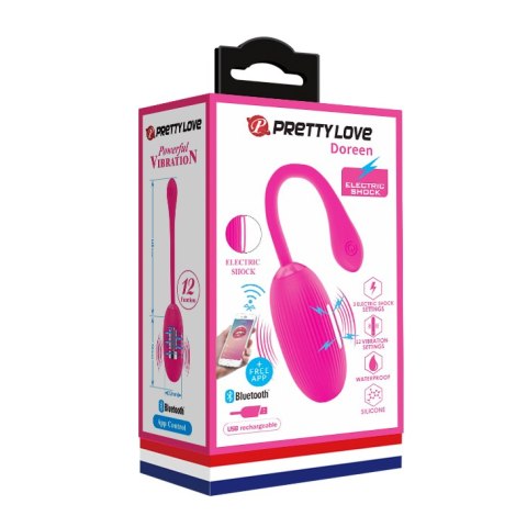 Wibrujące jajko - DOREEN 12 FUNCTIONS USB PINK Pretty Love