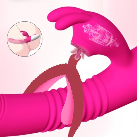 Wibrator- Silicone Vibrator USB 7 Powerful Licking and Thrusting Modes B - Series Fox