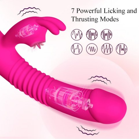 Wibrator- Silicone Vibrator USB 7 Powerful Licking and Thrusting Modes B - Series Fox