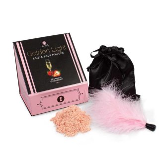 SPARKLING STRAWBERRY EDIBLE POWDER & FEATHER TICKLER KIT Cod. Secret Play