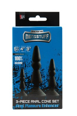 Zestaw-MENZSTUFF 3-PIECE ANAL CONE SET BLACK Dream Toys