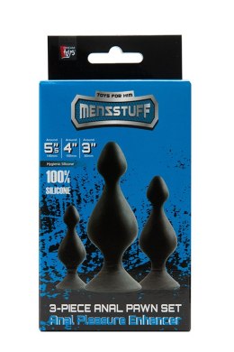 Zestaw-MENZSTUFF 3-PIECE ANAL PAWN SET BLACK Dream Toys