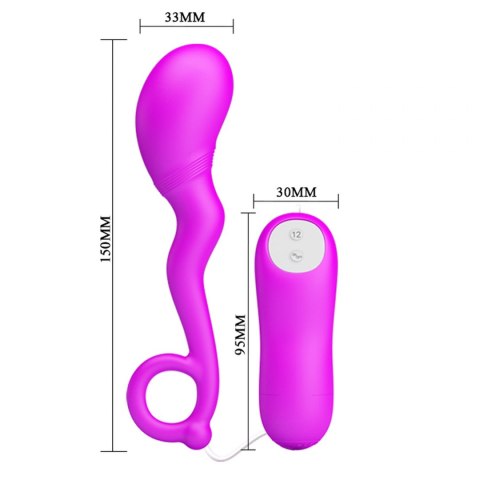 Analno-Waginalny Wibrator - MINI LOVE EGG, 12 vibration functions Pretty Love