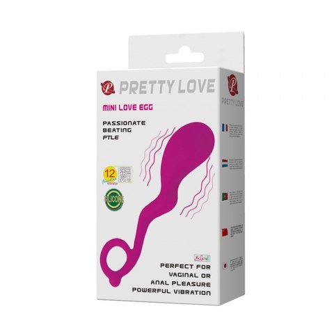 Analno-Waginalny Wibrator - MINI LOVE EGG, 12 vibration functions Pretty Love