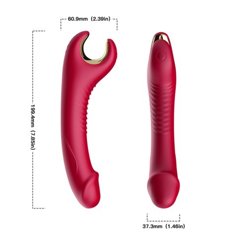 Stymulator silicone 9 vibration function Red B - Series Joy