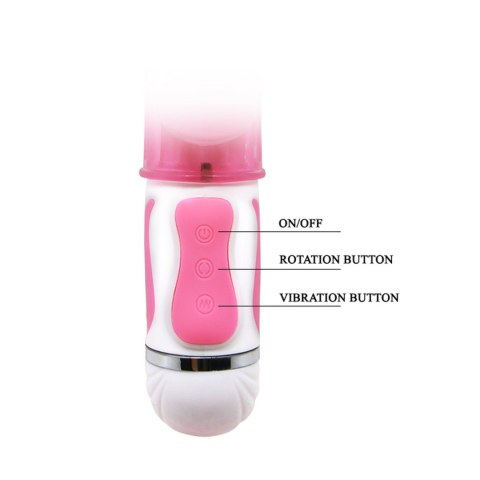 BAILE- Fasination Vibrator Pink,12 vibration functions 4 rotation functions Baile