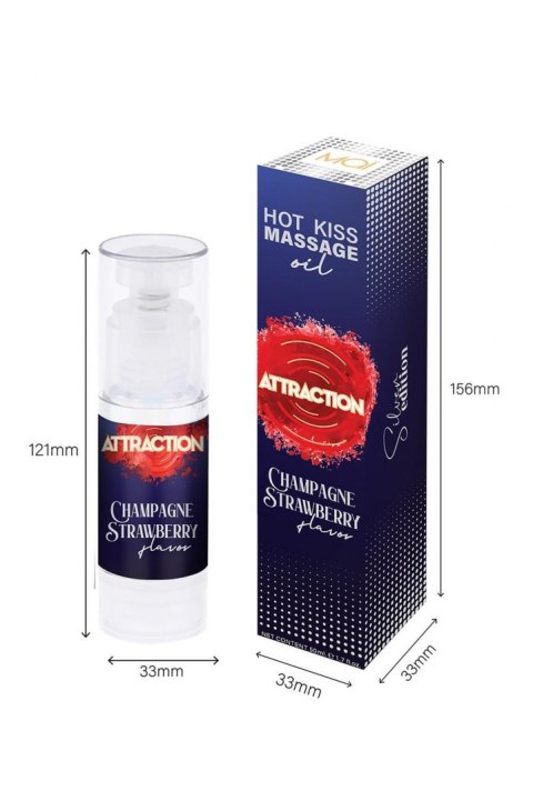 MASSAGE OIL ATTRACTION CHAMPAGNE STRAWBERRY 50 ML Attraction