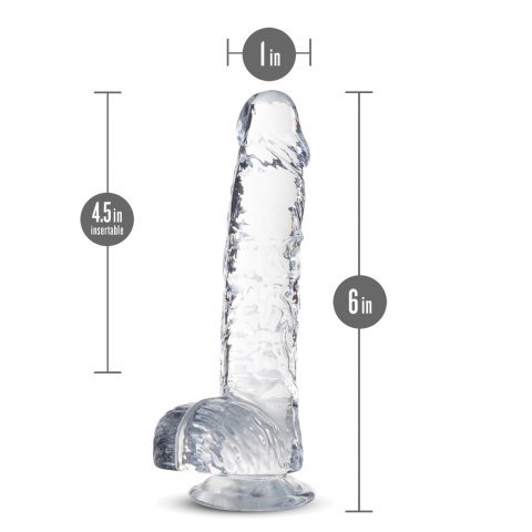 NATURALLY YOURS 6" CRYSTALLINE DILDO DIAMOND Blush