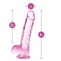 NATURALLY YOURS  6" CRYSTALLINE DILDO ROSE Blush