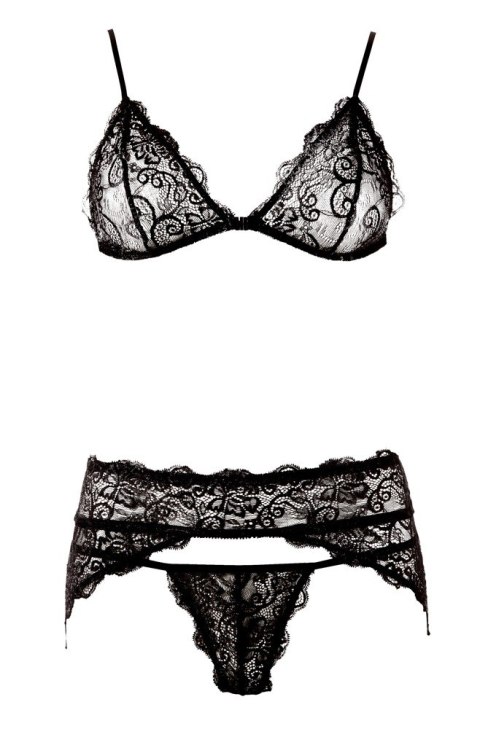 Lace Suspender Set L Cottelli LINGERIE