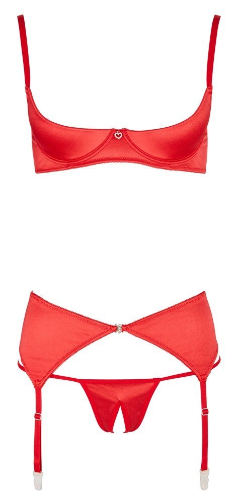 Shelf Bra Set red 80B/M Cottelli LINGERIE