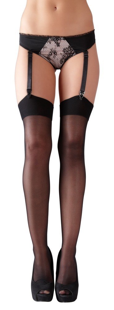 Stockings black 1 Cottelli LEGWEAR