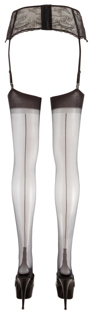 Stockings with seam black 3 Cottelli LEGWEAR