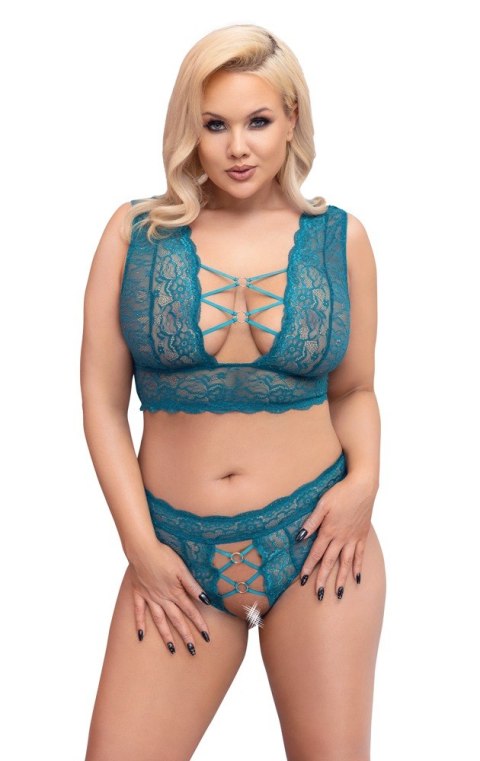 Bra Set teal XL Cottelli CURVES