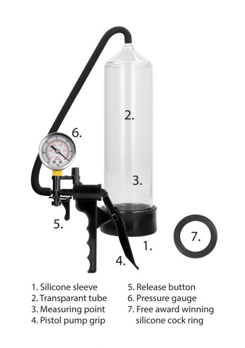 Elite Beginner Pump With PSI Gauge - Transparent Pumped