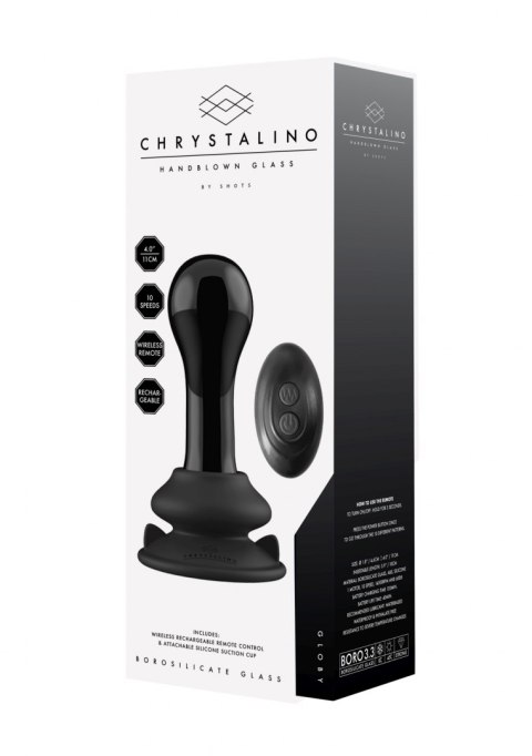 Globy - With Suction Cup and Remote - 10 Speed - Black Chrystalino