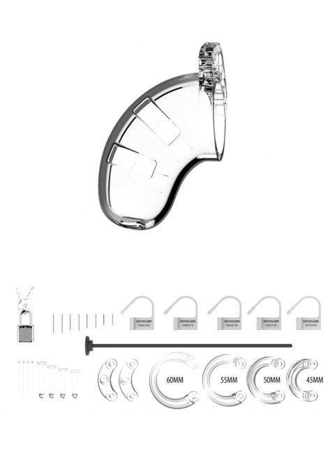 Model 15 - Chastity - 3.5"""" - Cock Cage - Transparent ManCage